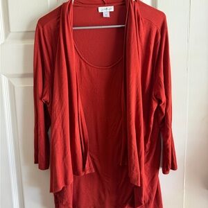 Jaclyn Smith Vibrant Red Cardigan Sweater